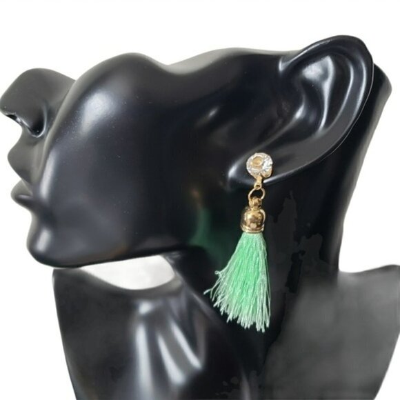 Fashion Jewelry Faux Diamond Tassel Earrings Sz OS - Picture 5 of 6